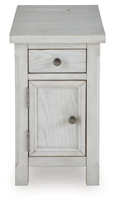 Robbinsdale Antique White Chairside End Table from Ashley - Luna Furniture