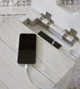 Robbinsdale Antique White Chairside End Table from Ashley - Luna Furniture