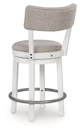 Robbinsdale Antique White Counter Height Barstool (Set of 2), Set of 2 from Ashley - Luna Furniture