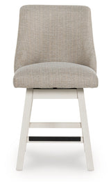 Robbinsdale Antique White Counter Height Barstool (Set of 2), Set of 2 from Ashley - Luna Furniture