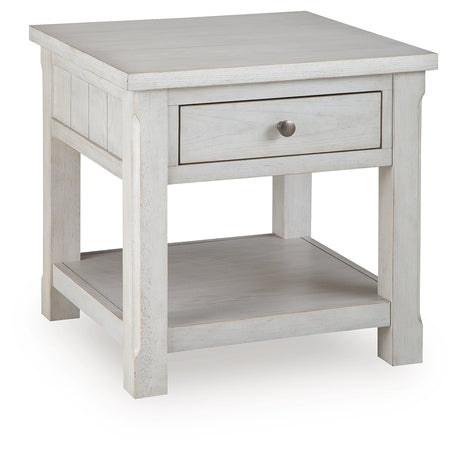 Robbinsdale Antique White End Table from Ashley - Luna Furniture