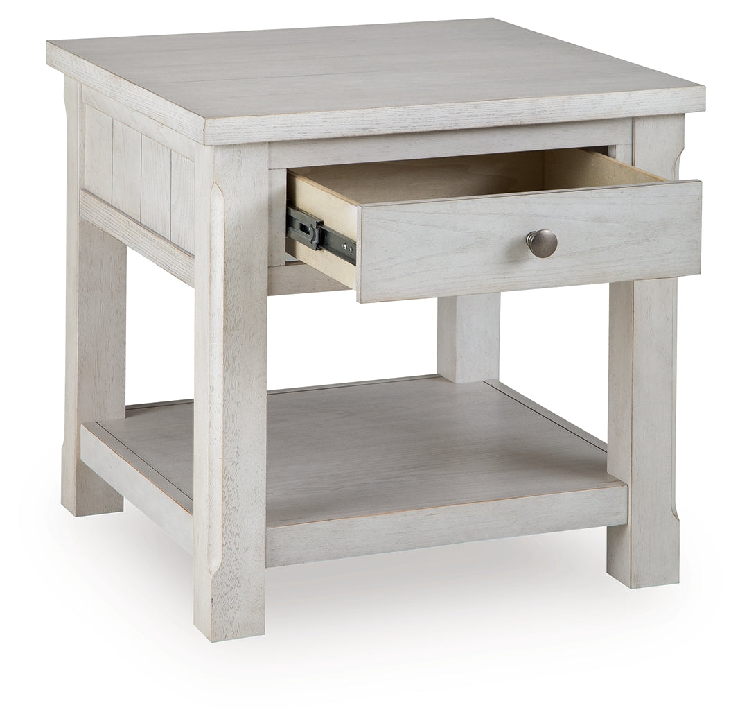 Robbinsdale Antique White End Table from Ashley - Luna Furniture