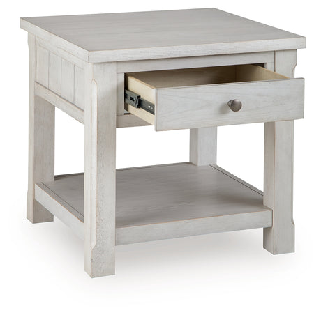 Robbinsdale Antique White End Table from Ashley - Luna Furniture
