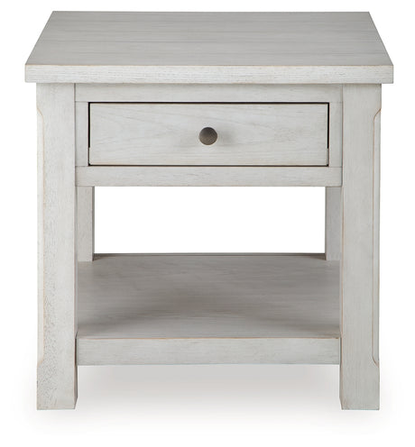 Robbinsdale Antique White End Table from Ashley - Luna Furniture