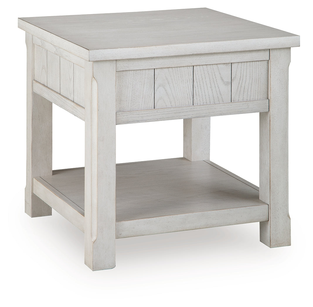 Robbinsdale Antique White End Table from Ashley - Luna Furniture