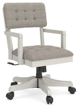 Robbinsdale Antique White Home Office Desk Chair from Ashley - Luna Furniture