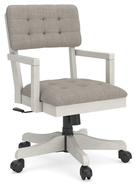Robbinsdale Antique White Home Office Desk Chair from Ashley Furniture - Luna Furniture