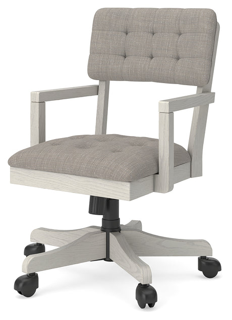 Robbinsdale Antique White Home Office Desk Chair from Ashley - Luna Furniture