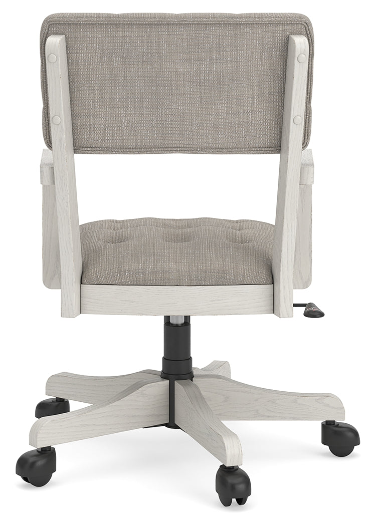Robbinsdale Antique White Home Office Desk Chair from Ashley - Luna Furniture