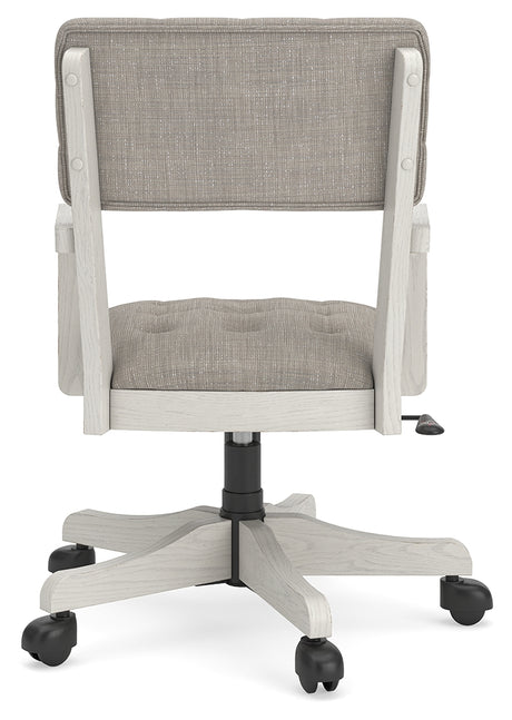 Robbinsdale Antique White Home Office Desk Chair from Ashley - Luna Furniture