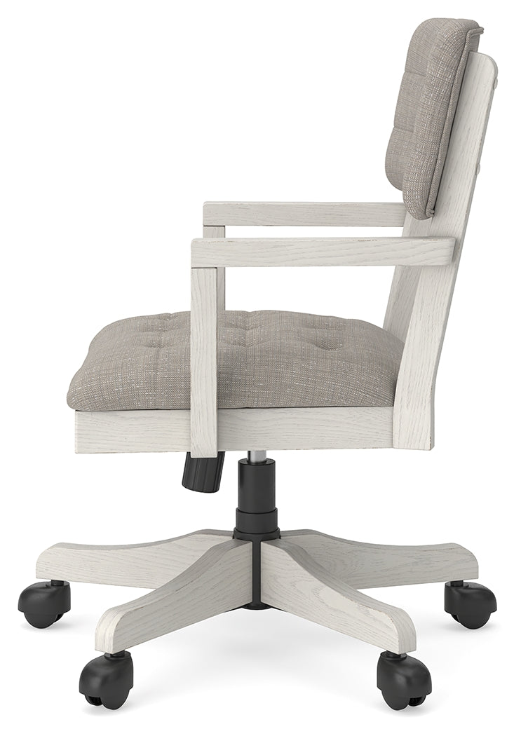 Robbinsdale Antique White Home Office Desk Chair from Ashley - Luna Furniture