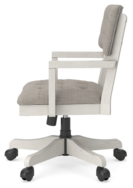 Robbinsdale Antique White Home Office Desk Chair from Ashley - Luna Furniture