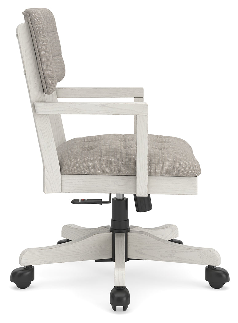 Robbinsdale Antique White Home Office Desk Chair from Ashley - Luna Furniture