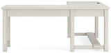 Robbinsdale Antique White L-Shaped Home Office Desk from Ashley - Luna Furniture
