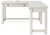Robbinsdale Antique White L-Shaped Home Office Desk from Ashley - Luna Furniture