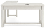 Robbinsdale Antique White L-Shaped Home Office Desk from Ashley - Luna Furniture
