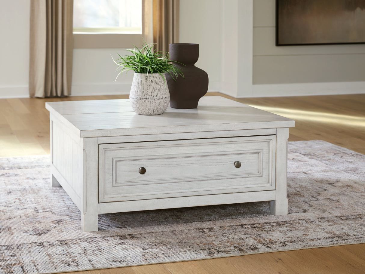 Robbinsdale Antique White Lift-Top Coffee Table from Ashley - Luna Furniture