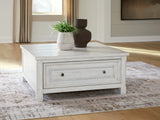 Robbinsdale Antique White Lift-Top Coffee Table from Ashley - Luna Furniture