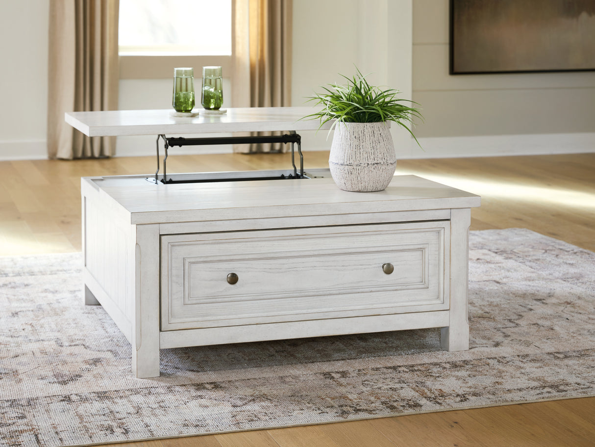 Robbinsdale Antique White Lift-Top Coffee Table from Ashley - Luna Furniture