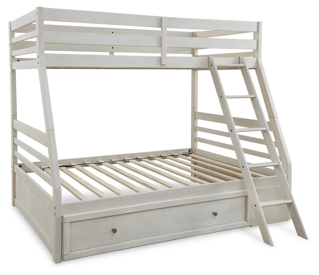 Robbinsdale Antique White Twin over Full Bunk Bed, Dresser and Chest from Ashley - Luna Furniture
