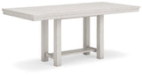 Robbinsdale Antique White Counter Height Dining Table and 6 Barstools and Bench with Storage from Ashley Furniture - Luna Furniture