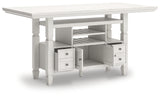 Robbinsdale Counter Height Dining Table and 6 Barstools in Antique White from Ashley - Luna Furniture