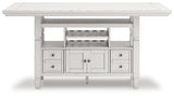 Robbinsdale Counter Height Dining Table and 6 Barstools in Antique White from Ashley - Luna Furniture