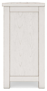 Robbinsdale Antique White Counter Height Dining Table and 6 Barstools with Storage from Ashley Furniture - Luna Furniture