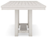 Robbinsdale Antique White Counter Height Dining Table and 6 Barstools with Storage from Ashley Furniture - Luna Furniture