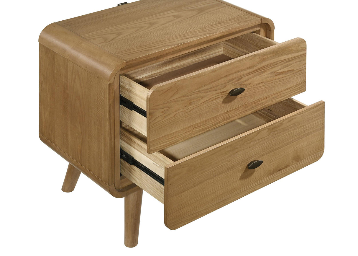 Robyn Light Ash 2-Drawer Nightstand from Coaster - Luna Furniture