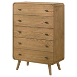 Robyn Light Ash 5-Drawer Bedroom Chest from Coaster - Luna Furniture
