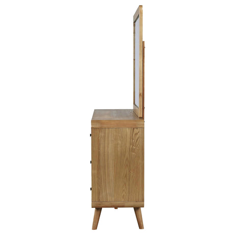 Robyn Light Ash 6-drawer Dresser and Bedroom Mirror from Coaster - Luna Furniture
