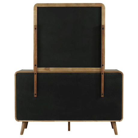 Robyn Light Ash 6-drawer Dresser and Bedroom Mirror from Coaster - Luna Furniture