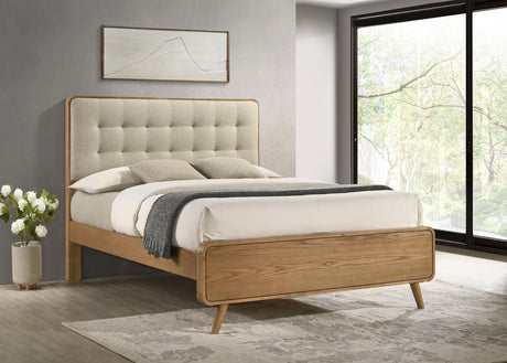 Robyn Light Ash Wood Eastern King Platform Bed from Coaster - Luna Furniture
