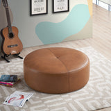 Rochelin Tan Leather Ottoman from Midinmod - Luna Furniture