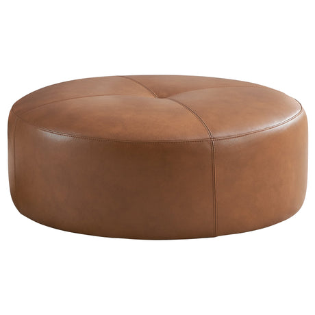 Rochelin Tan Leather Ottoman from Midinmod - Luna Furniture
