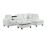 Rocket White PU Reversible Sectional from Happy Homes - Luna Furniture