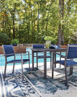 Rocky Creek Outdoor Dining Table and 4 Chairs in Gray from Ashley - Luna Furniture