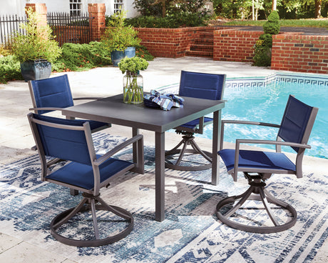 Rocky Creek Outdoor Dining Table and 4 Chairs in Gray from Ashley - Luna Furniture