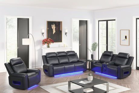 Rolls Royce Black Power Reclining Set from Happy Homes - Luna Furniture