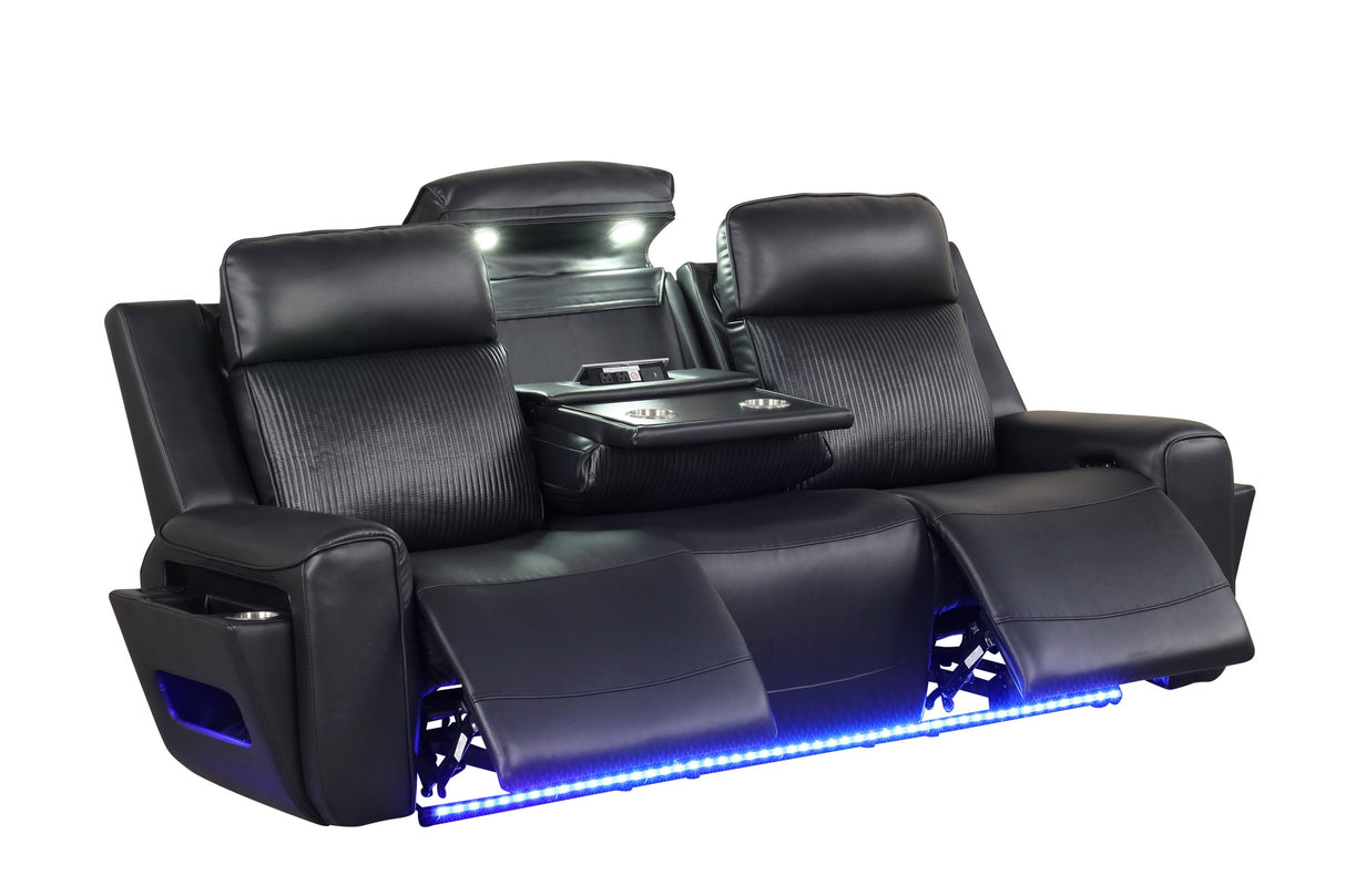 Rolls Royce Black Power Reclining Set from Happy Homes - Luna Furniture