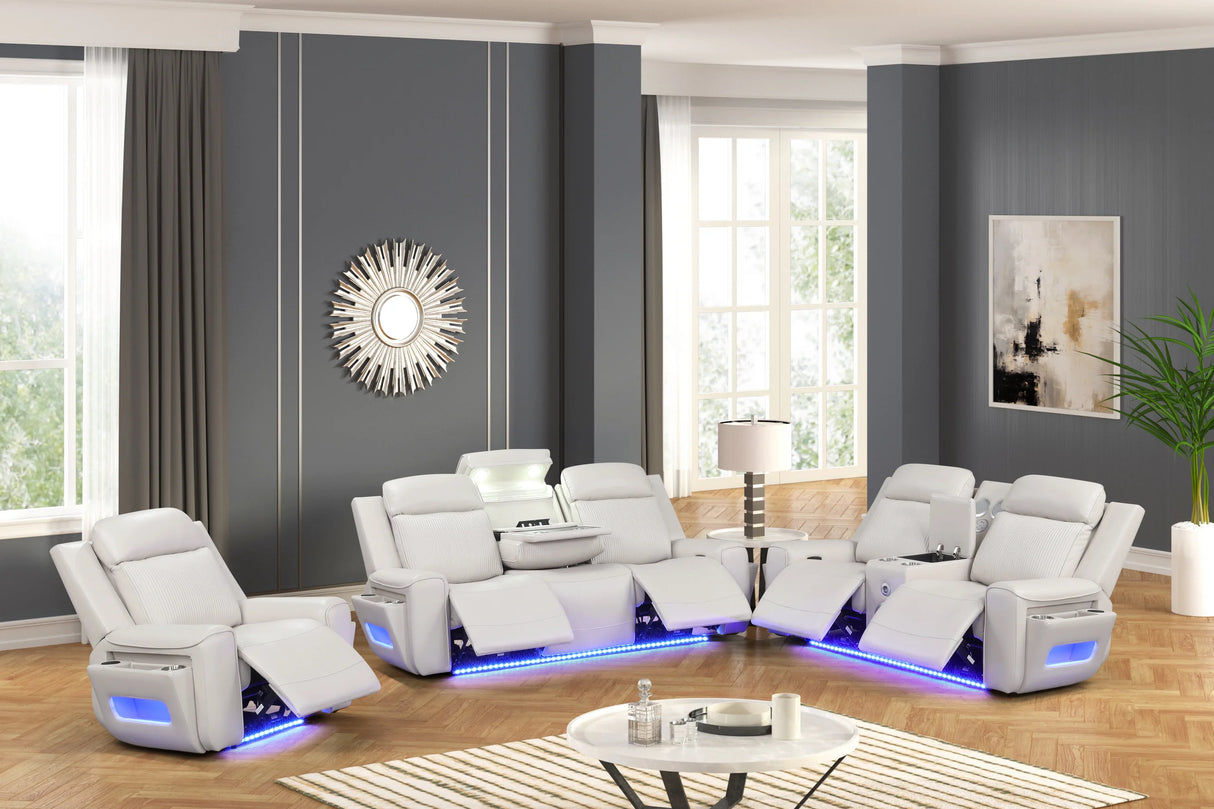 Rolls Royce Sand Power Reclining Set from Happy Homes - Luna Furniture