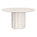 Roma 54" Round Dining Table in White Wash Pine from Essentials For Living - Luna Furniture