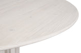 Roma 54" Round Dining Table in White Wash Pine from Essentials For Living - Luna Furniture