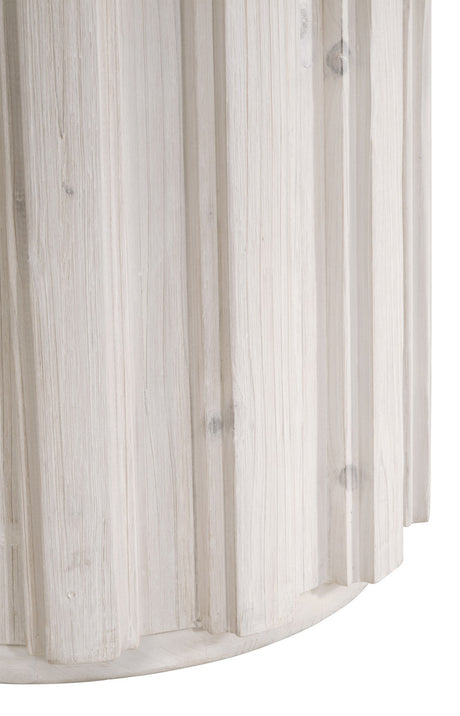 Roma 54" Round Dining Table in White Wash Pine from Essentials For Living - Luna Furniture