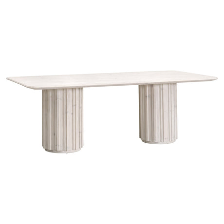 Roma Dining Table in White Wash Pine from Essentials For Living - Luna Furniture
