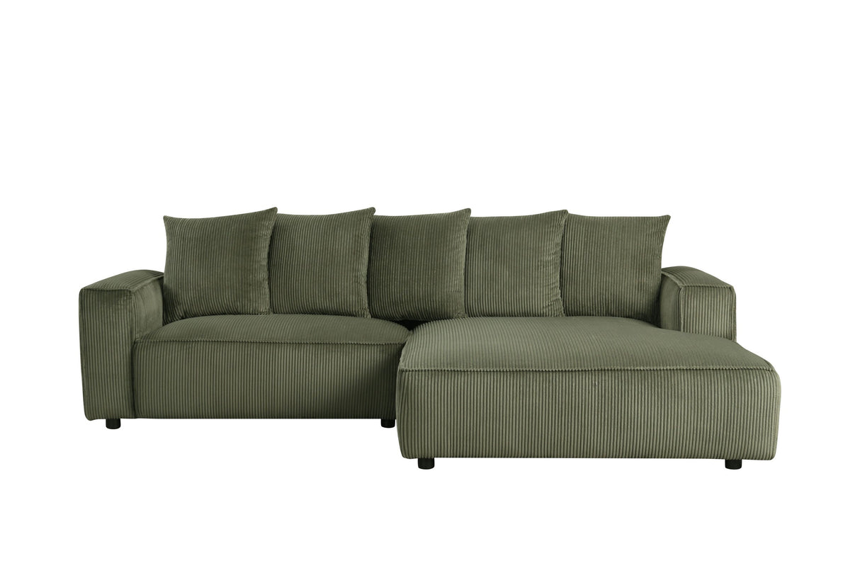 Romeo Olive Corduroy RAF Sectional from Happy Homes - Luna Furniture