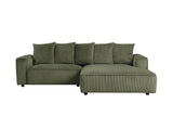 Romeo Olive Corduroy RAF Sectional from Happy Homes - Luna Furniture