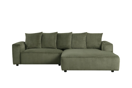 Romeo Olive Corduroy RAF Sectional from Happy Homes - Luna Furniture