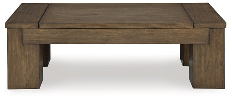 Rosswain Coffee Table with 2 End Tables in Warm Brown from Ashley - Luna Furniture